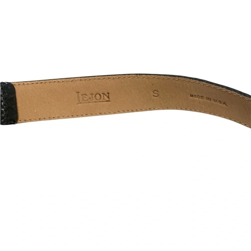 VINTAGE LEJON BLACK GENUINE LEATHER 1
